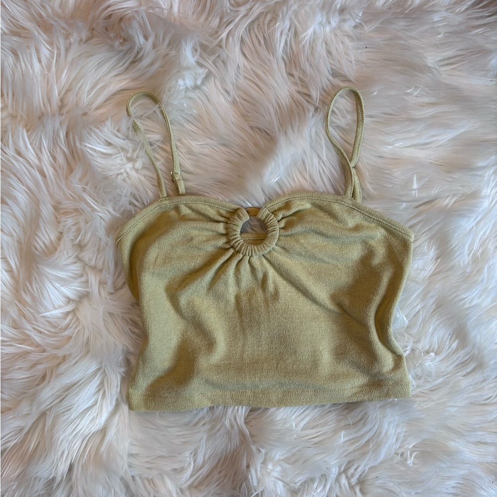 American eagle knit green top